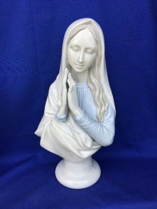 Vintage MADONNA Catholic Pedestal Statue VIRGIN MARY UNIQUE & ONE OF KIND ❤️j8 3