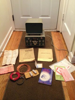 Vintage Heathkit Sb - 313 Radio Sb - 600 Speaker Paperwork Short Wave Antenna Parts