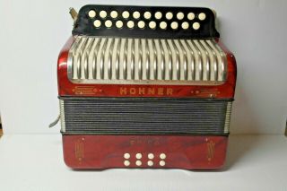 Vintage Hohner Erica Accordion Squeezebox Made In Germany