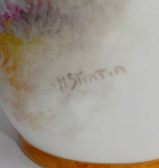 Vintage Royal Worcester HIGHLAND CATTLE Vase Signed Harry Stinton (14.  5cm) - VGC 3