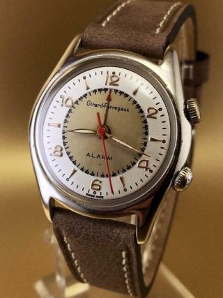 Vintage Girard Perregaux Alarm Mechanical - Hand Winding 1950 Wristwatch
