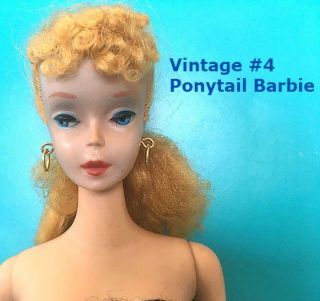 Barbie Vintage Doll Ponytail Blonde Zebra Swimsuit Very Rare From Japan F/s