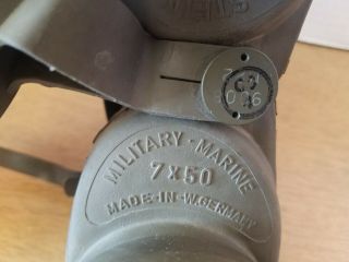 Vintage Steiner M22 7x50 Military Marine Binoculars w/ Reticle West Germany 3