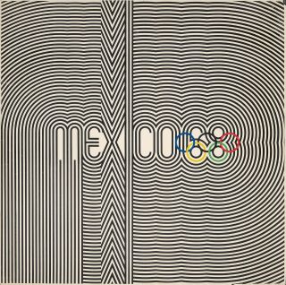 Vintage Poster Mexico Summer Olympics 1968 Rings