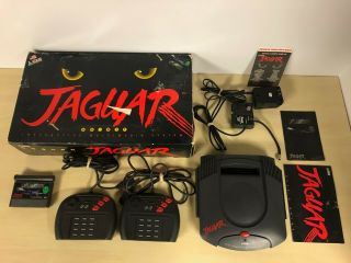 Atari Jaguar System Complete Boxed Console Vintage W Cybermorph