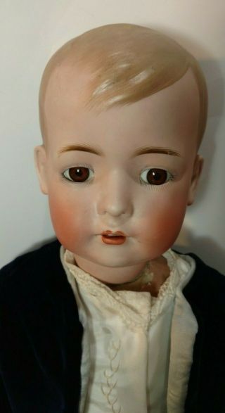 Antique Bisque Doll 26 " Bruno Schmidt Tommy Tucker