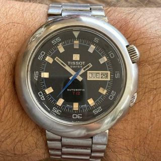 Vintage Tissot T12 Seastar Ref.  46594 Diver Watch 100 Day And Date