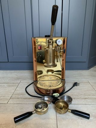 Vintage Enrico Of Italy Espresso/cappuccino Machine Brass And Copper