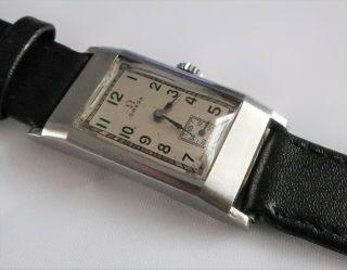 Vintage 1939 Art Deco Gents Omega Watch T17 Movement Recent Service