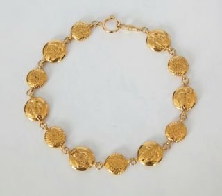 Authentic Chanel Vintage Gold Tone Mademoiselle Necklace/choker