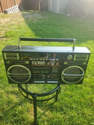 Lasonic Trc - 975 Radio/double Cassette Boombox Rare Ghetto Blaster Vintage