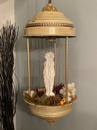 Vintage 1970s Mineral Oil Rain Lamp.  3 Greek Goddesses Mineral Oil Rain Lamp