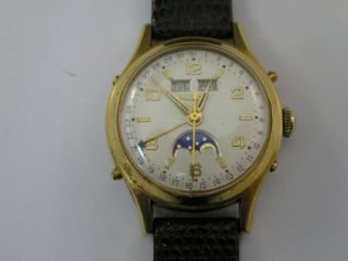 Vintage Mulco Triple Date Moonphase Watch 1950 