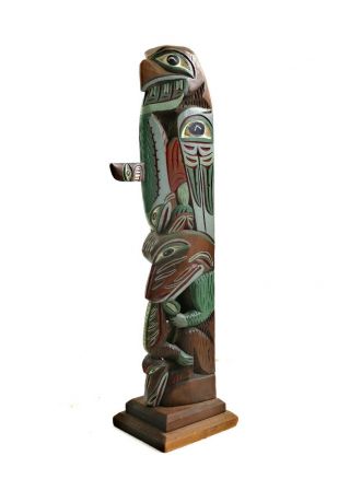 20 " Vtg Mckinley Park Hotel Alaska Eskimo Inuit Folk Art Wood Figural Totem Rare
