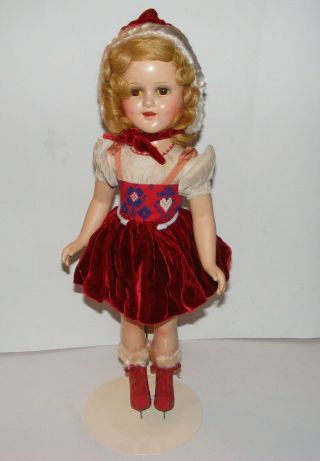 Vintage Composition Madame Alexander Doll 18 " Sonja Henie In Tagged Orig Outfit