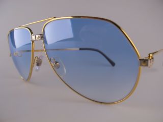 Vintage 1983 Cartier Vendome Santos Sunglasses Size 62 - 14 Large Made In France
