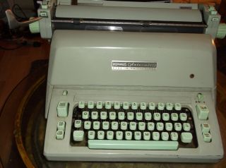 Vintage Dual Ribbons 1960s Hermes Ambassador Desktop Typewriter Swiss Made