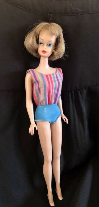 Vintage Dark Brown Long Hair High Color American Girl Barbie Doll 2