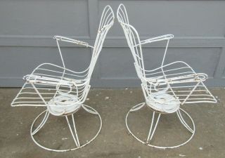 Vintage Pair Mid Century Modern Homecrest Patio Low Profile Chairs 2