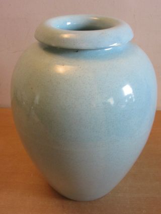 Vintage 16 " 100 Bauer Pottery,  Ca Powder Blue Large Floor Vase Oil Jar