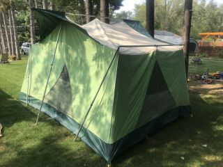 Vtg Coleman Canvas Oasis Tent 13’ x 9 ' with 8 ' Peak Hight - 8438A839 2