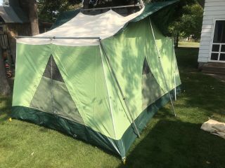 Vtg Coleman Canvas Oasis Tent 13’ x 9 ' with 8 ' Peak Hight - 8438A839 3