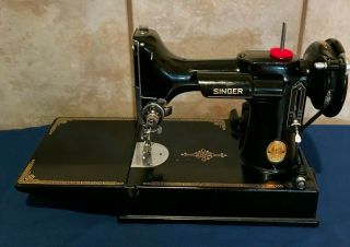 Vintage Singer Featherweight Model 221 Sewing Machine 1950 Aj364xxx