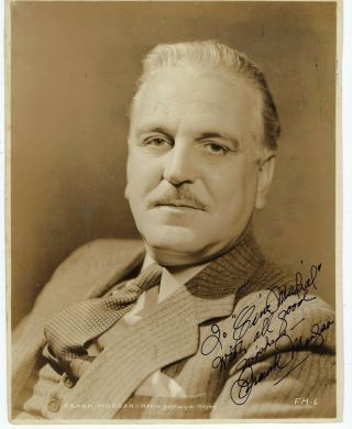 American Character Actor In Iconic Film Frank Morgan,  Autographed Vintage Photo