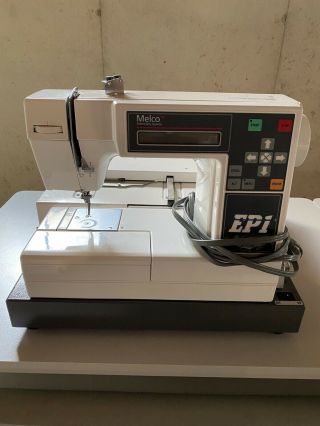 Vintage Well Cared For Melco Ep1 Embroidery Machine With Ethernet Cord / Dongle