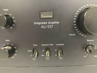 VINTAGE SANSUI INTEGRATED AMPLIFIER AU - 517 Stereo Amp RECEIVER 3