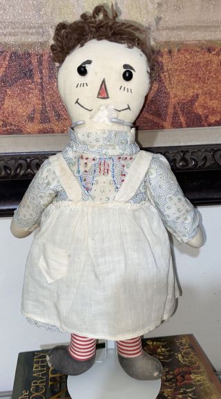 Antique 16 " Raggedy Ann Cloth Doll By P.  F.  Volland 1930 
