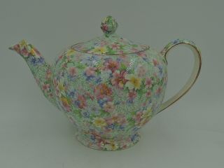 Vintage Royal Winton Chintz Marion Albans Teapot 1950 