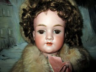 Rare antique bisque doll - by Kley & Hahn/marked Walkuere 8.  5 - Germany 2