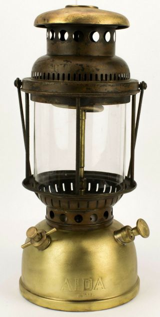 Rare Vintage Pre - War Pressure Press Lantern Aida No.  214 Starklichtlaterne Lamp