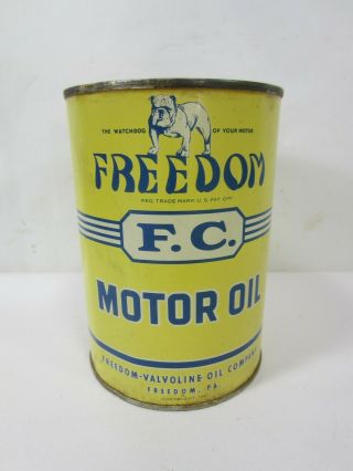 Vintage Freedom - Valvoline Oil Co.  1 Qt.  Motor Oil Can