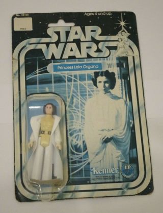 Vintage Star Wars Kenner Princess Leia Organa Carded Back A First 12