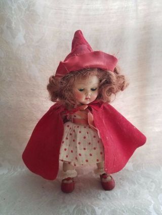 Vintage Vogue Ginny Little Red Riding Hood Doll Red Hair 8 "