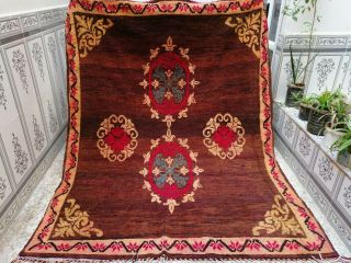 Handmade Moroccan Vintage Wool Rug Azilal Berber Tribal Carpet Beni Ourain Rug