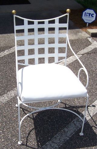 Vintage Salterini Mid Century Wrought Iron Outdoor Patio Chair - 2 Available