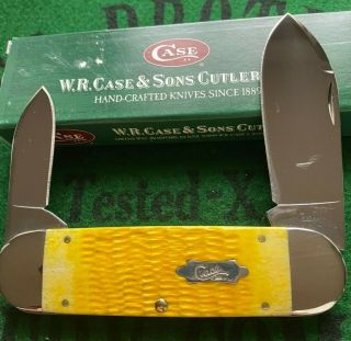 Case Xx 6250 Elephant Toe Knife 2007 Vintage Series 1/100 Rare Yellow Nib Wow