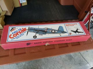 Vintage Top Flite F4u - 1a Corsair Rc Balsa Plane Kit 61 " Rare
