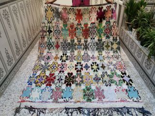 Handmade Moroccan Vintage Azilal Rug Beni Ourain Berber Tribal Carpet 5 X 8 Ft