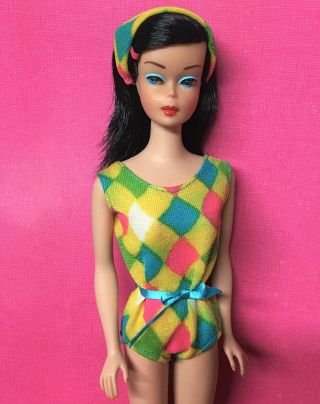 Vintage American Girl Color Magic Midnight Barbie Doll Byapril Swimsuit
