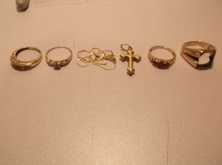 Vintage 14kt&10kt Solid Gold Ladies Jewelry (scrap) 13grams