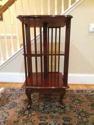 Antique/vintage Revolving Bookcase,  Queen Anne Legs 34 1/2 Tall Cond