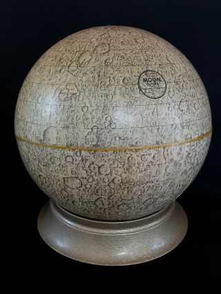 Vintage Lunar Globe 10.  5 ",  1969 George F.  Cram Co Indianapolis In