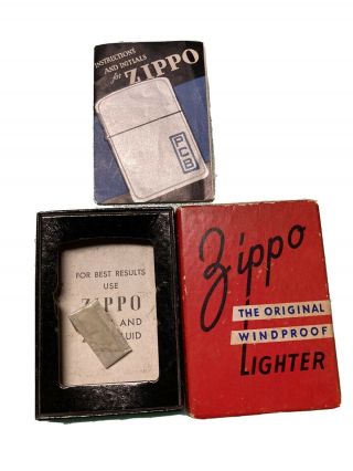 Vintage Zippo Lighter Red Script Empty Box And Papers Only