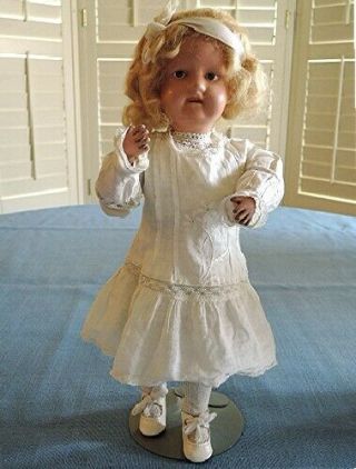 Antique 14 " Schoenhut Girl Doll 1911 Jointed Wood Blonde Hand Painted