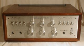 Vintage Marantz Model 1060 Console Stereo Amplifier Preamplifier With Cabinet