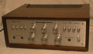 Vintage Marantz Model 1060 Console Stereo Amplifier Preamplifier With Cabinet 2